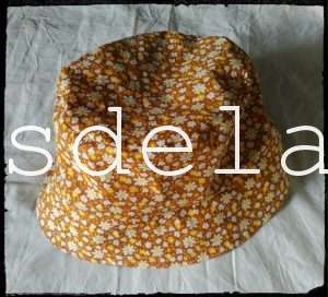 Sombrero reversible amarillo naranja grande