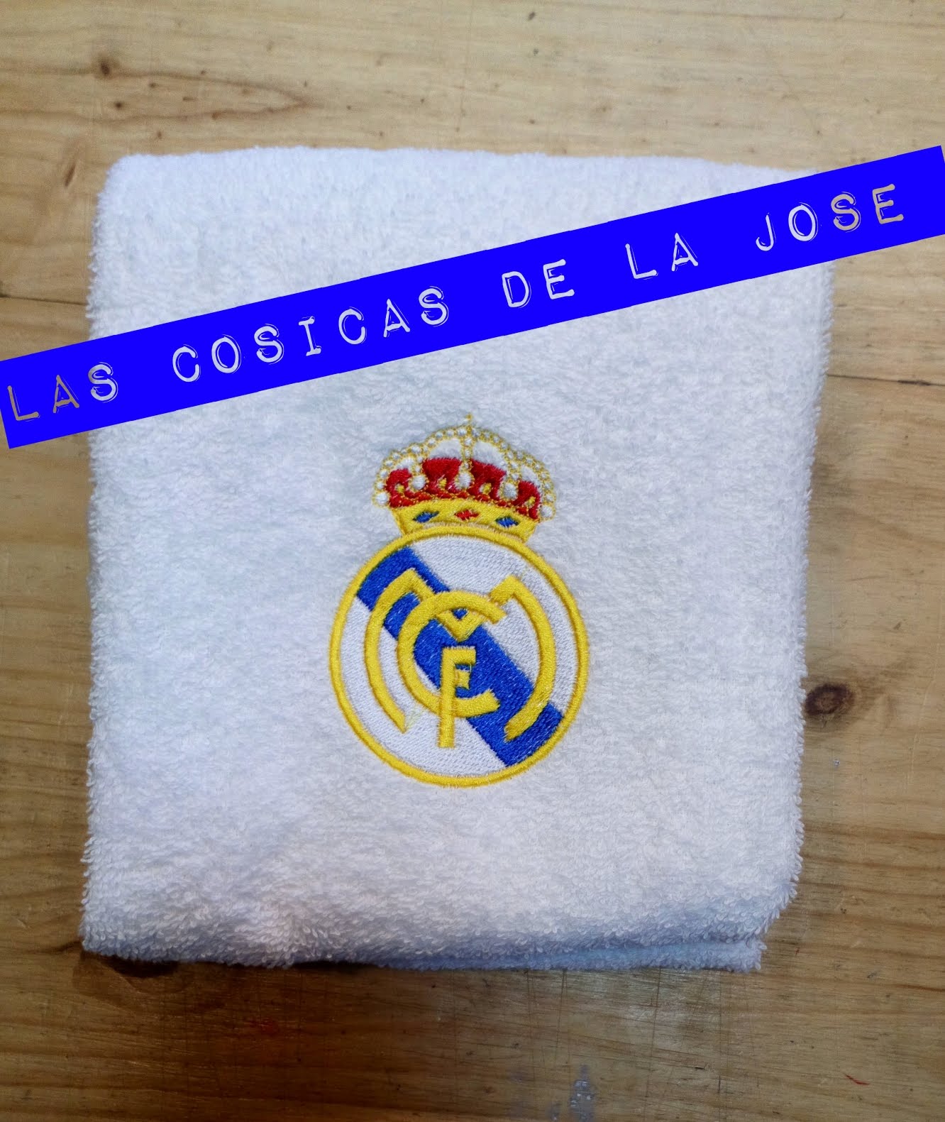 Toallas bordadas Real Madrid para Javi